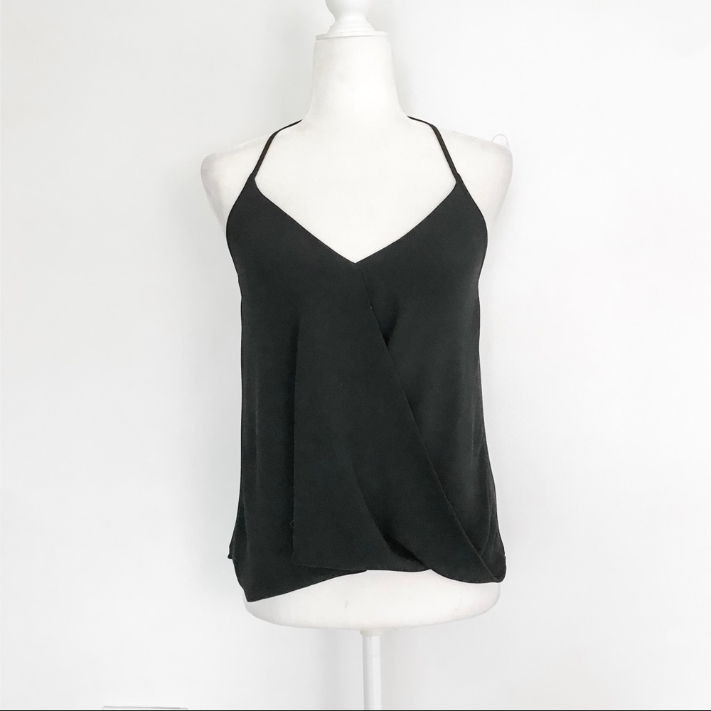 ✂️Naked Zebra Criss Cross Halter Top Black Size Sm